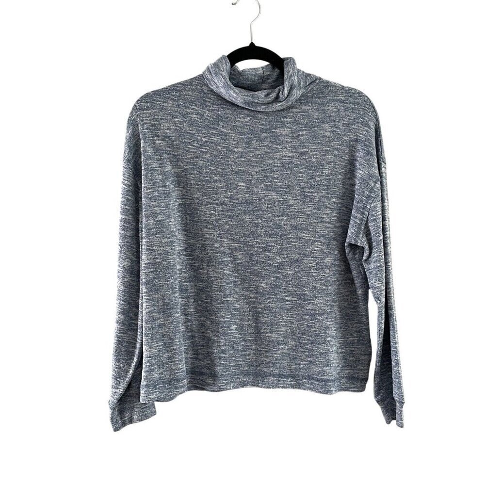 Express Women Sz S Blue Heather Long Sleeve Turtleneck Pullover Knit Sweater NWT